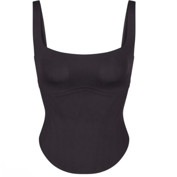 NWT Skims Bonded corset group long corset onyx size XS‎ black - Picture 2 of 11